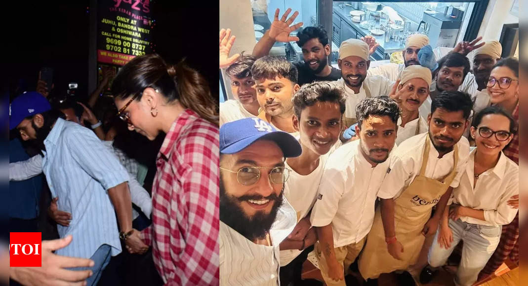 Bollywood’s Power Couple, Deepika Padukone (expecting, no less!) and Ranveer Singh, Snap a Pic with Diner Staff – Internet Buzzes Post Feast!