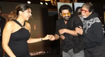 Deepika Padukone, the glowing mom-to-be, goofs around with Prabhas and Amitabh Bachchan at Kalki 2898 AD pre-release bash