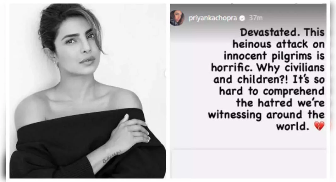 Priyanka Chopra slams ‘vile’ terror attack on pilgrims; questions ‘Why target innocents and kids?’