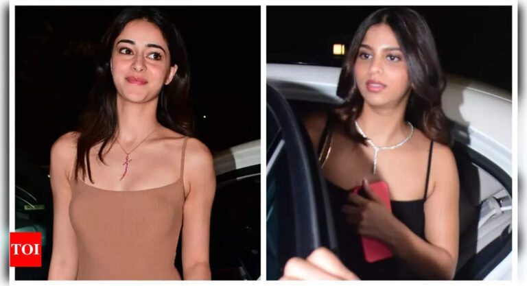 Suhana Khan and Ananya Panday Let Their Hair Down with Ibrahim Ali Khan at Tania Shroff’s Bash!