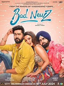 Vicky Kaushal Triptii Dimri and Ammy Virk Share bad Newz with Fans Reveal Title and Release Date of Their New Dharma Film