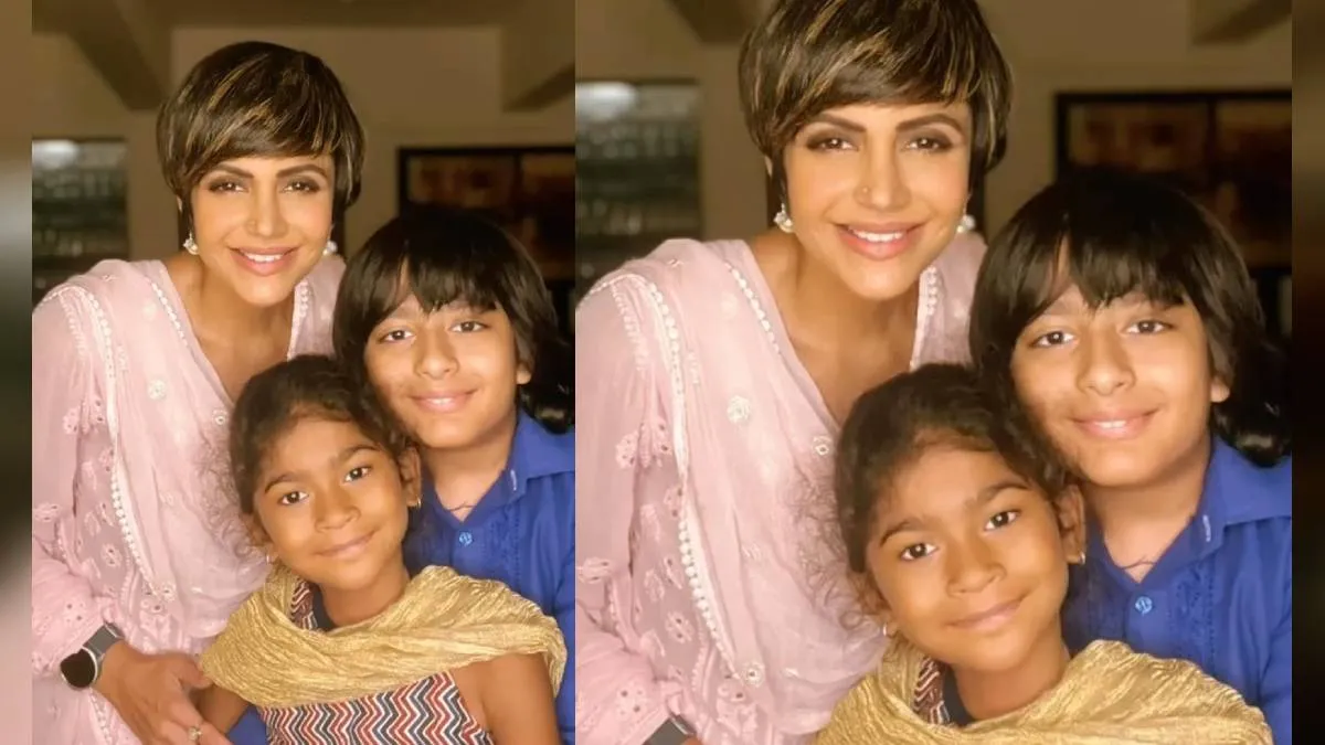 Mandira Bedi with Kids