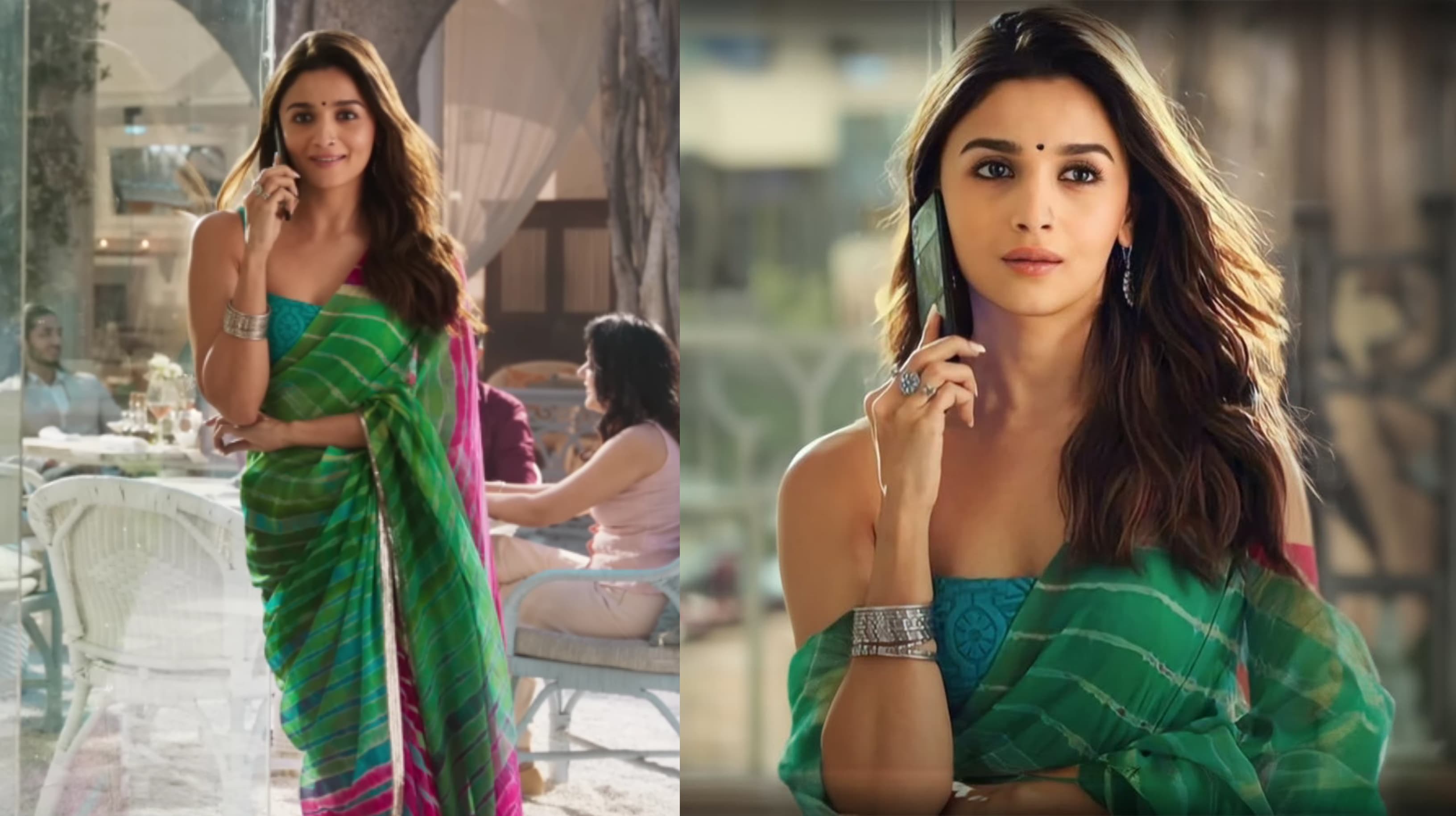 Alia Bhatt rocks a leheriya saree in Rocky Aur Rani Kii Prem Kahaani