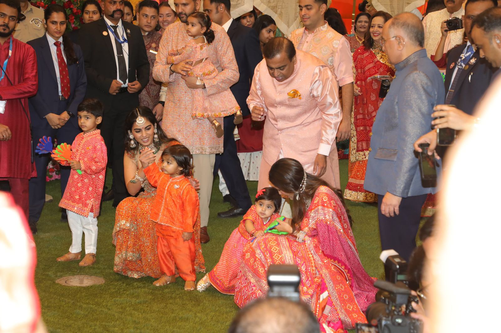 Mukesh Ambani with Grandkids