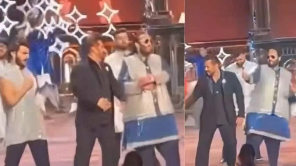 Salman Khan Shakes a Leg to ‘Aisa Pehli Baar Hua Hai’ with Soon-to-Be-Groom Anant Ambani at His Sangeet Bash | Bollywood Buzz