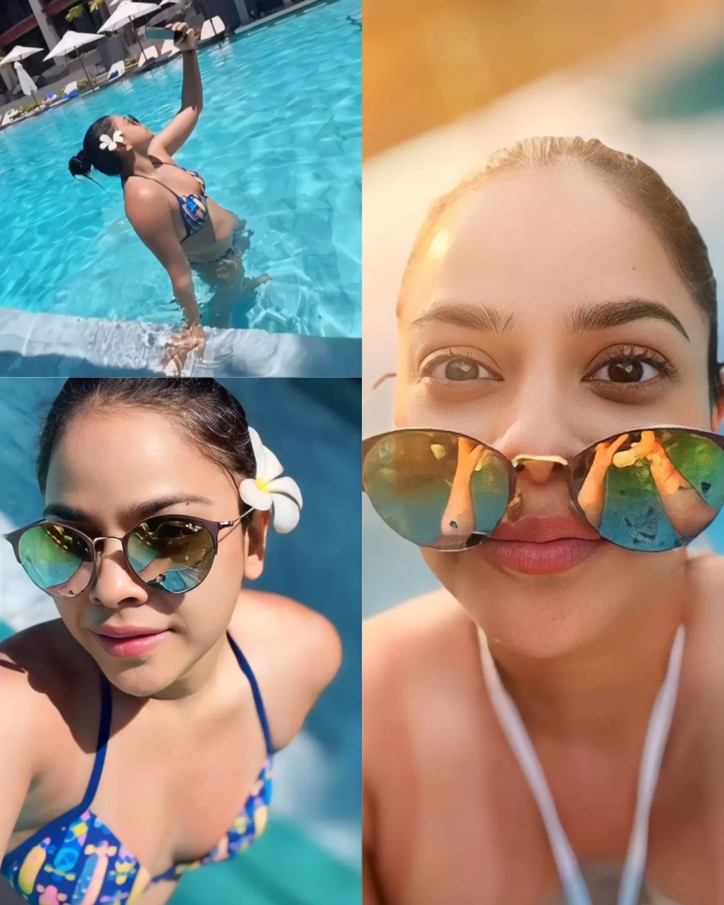 Water Baby Sumona Chilling in the Pool