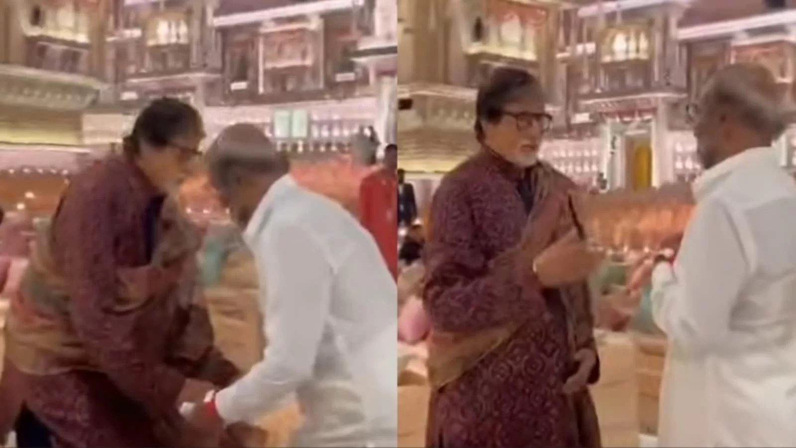 When Rajinikanth Bows to Amitabh Bachchan at Ambani Bash, Big B’s Reaction is Priceless! Watch