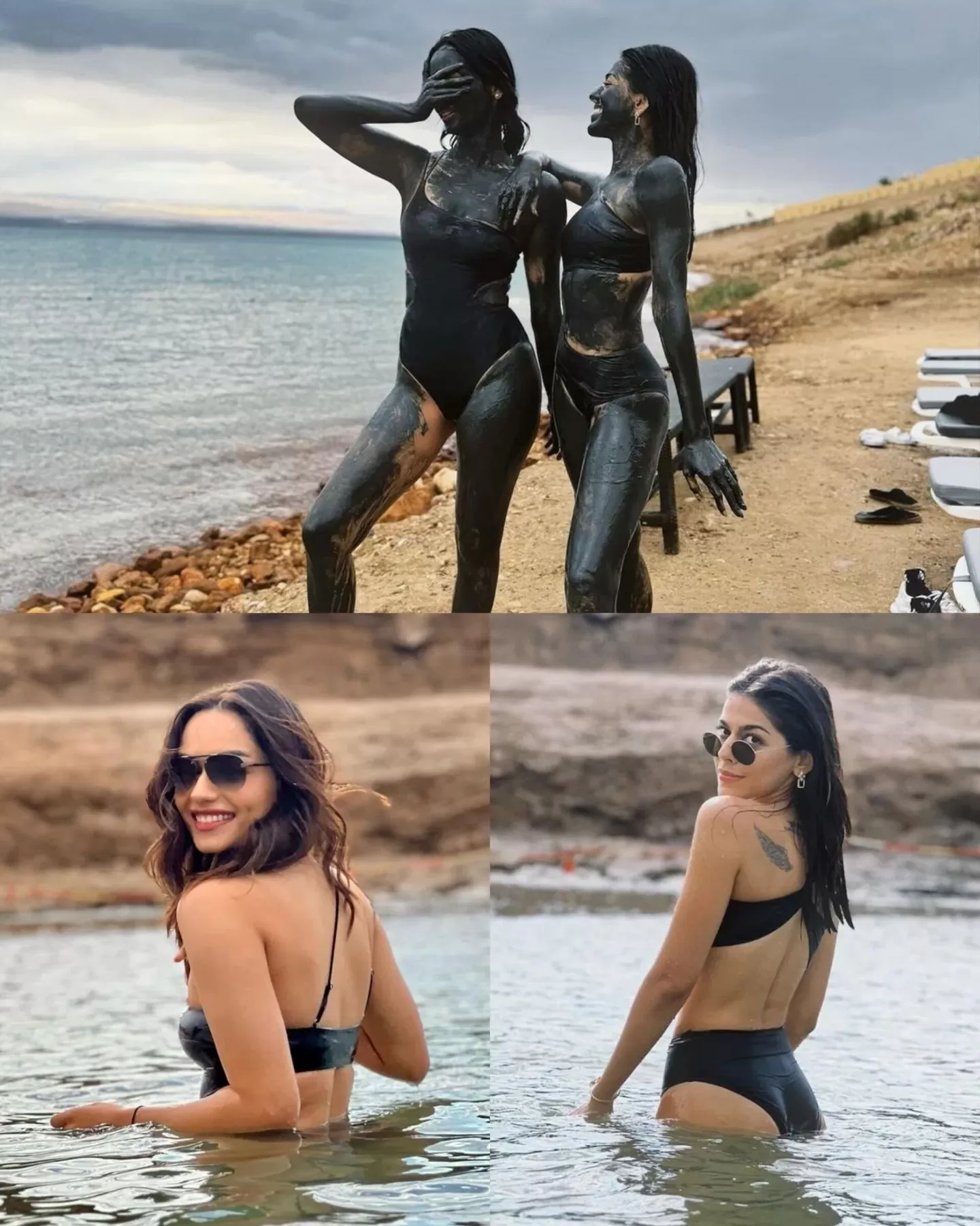 Bollywood New Besties Manushi Chhillar and Alaya F Enjoying the Mud Bath