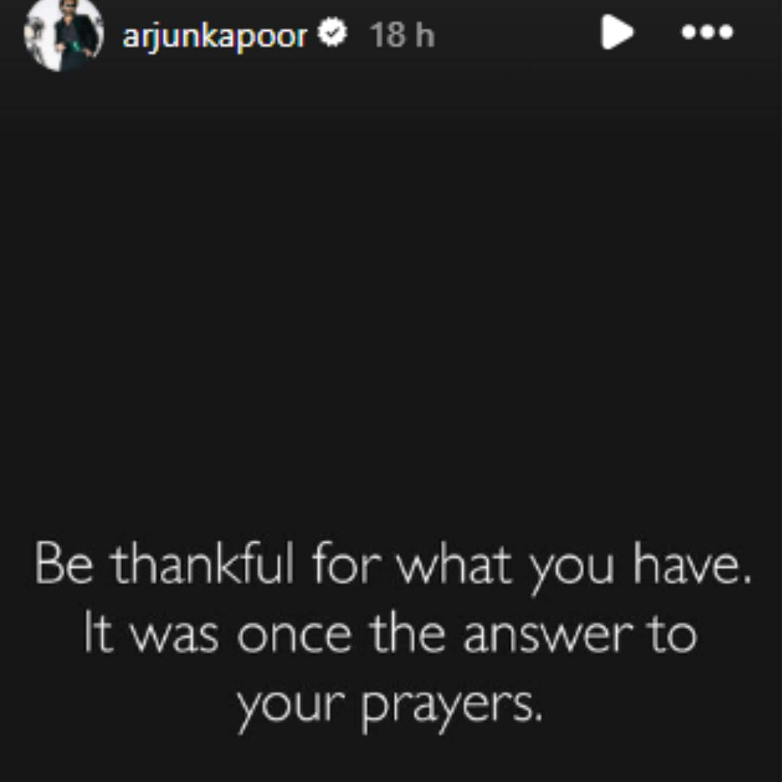 Arjun Kapoor's Cryptic Post