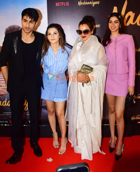 Glam Squad Alert: Sara Ali Khan, Ibrahim, Janhvi Kapoor, Iconic Rekha, Khushi, Suhana, and More Dazzle at the Nadaaniyan Premiere Bash!